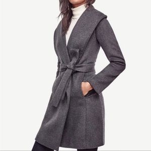 Ann Taylor Gray Belted Coat